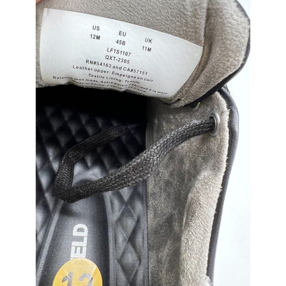 Karl Lagerfeld Paris Black Leather Shoes Designer Sneakers LF1S1107 Men Size 12M - Picture 2 of 11